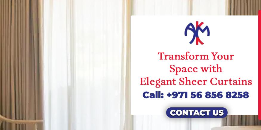 Get in touch with us and enhance your space with the best sheer curtains UAE